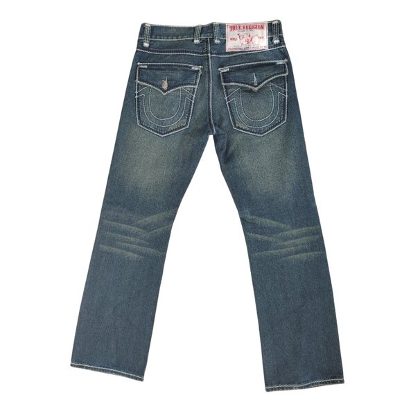 True Religion Bobby Super T Mens Distressed White Stitch Y2K Jeans - Size 34 - Picture 3 of 4